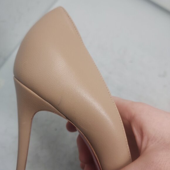 Christian Louboutin Nude Iriza Leather Half-d'Orsay Pump - Picture 14 of 15